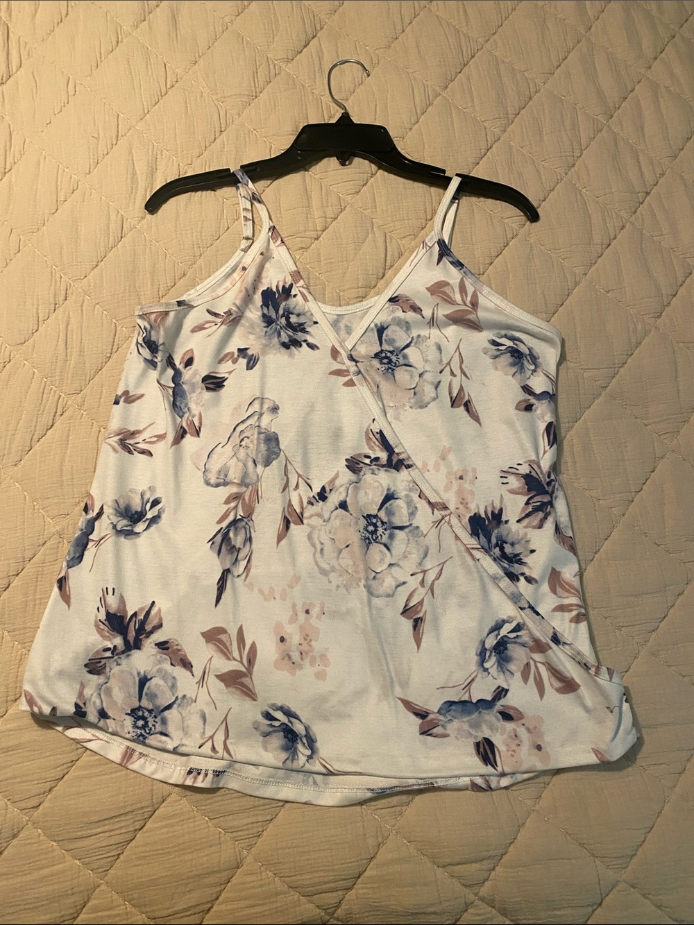 Amazon spaghetti strap tank with flowers size L